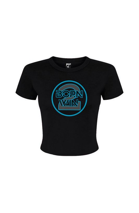 "Born 2 Win" Women's Micro Rib Baby Tee