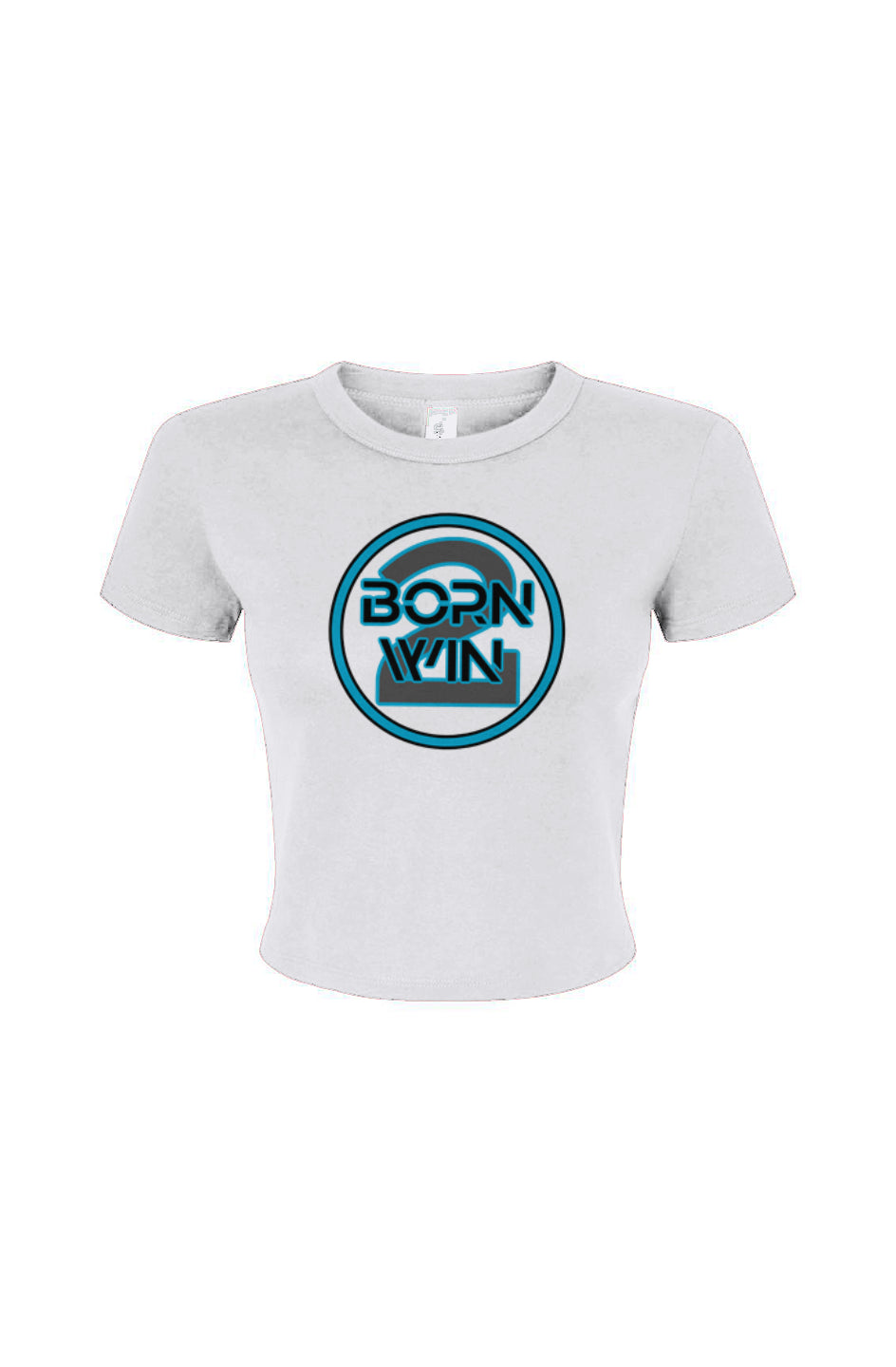 "Born 2 Win" Women's Micro Rib Baby Tee