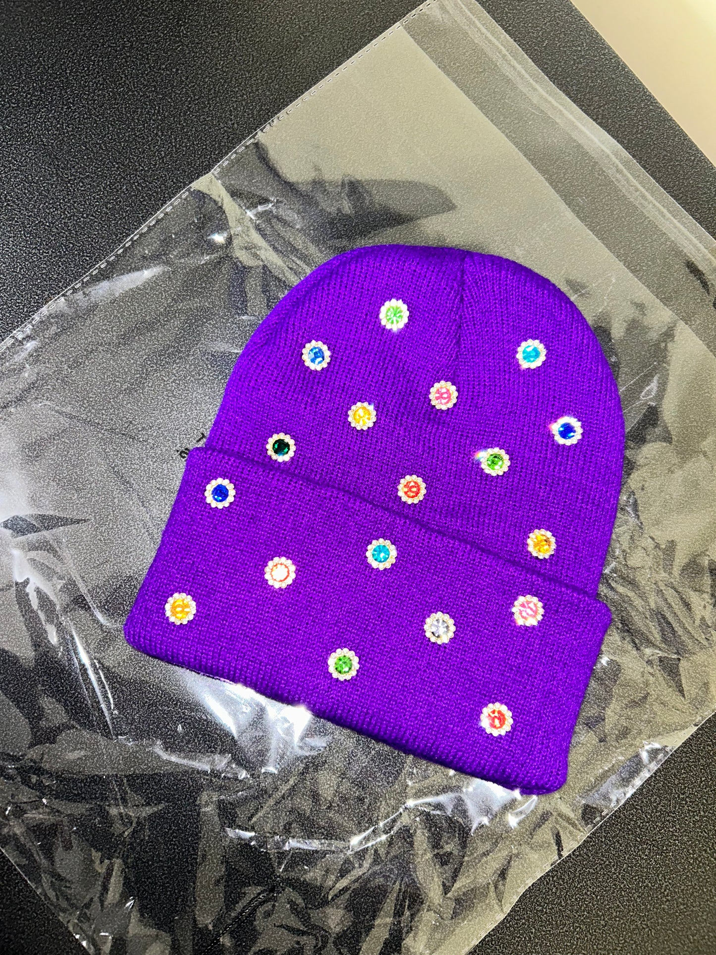 “Purple Candy Storm” Beanie