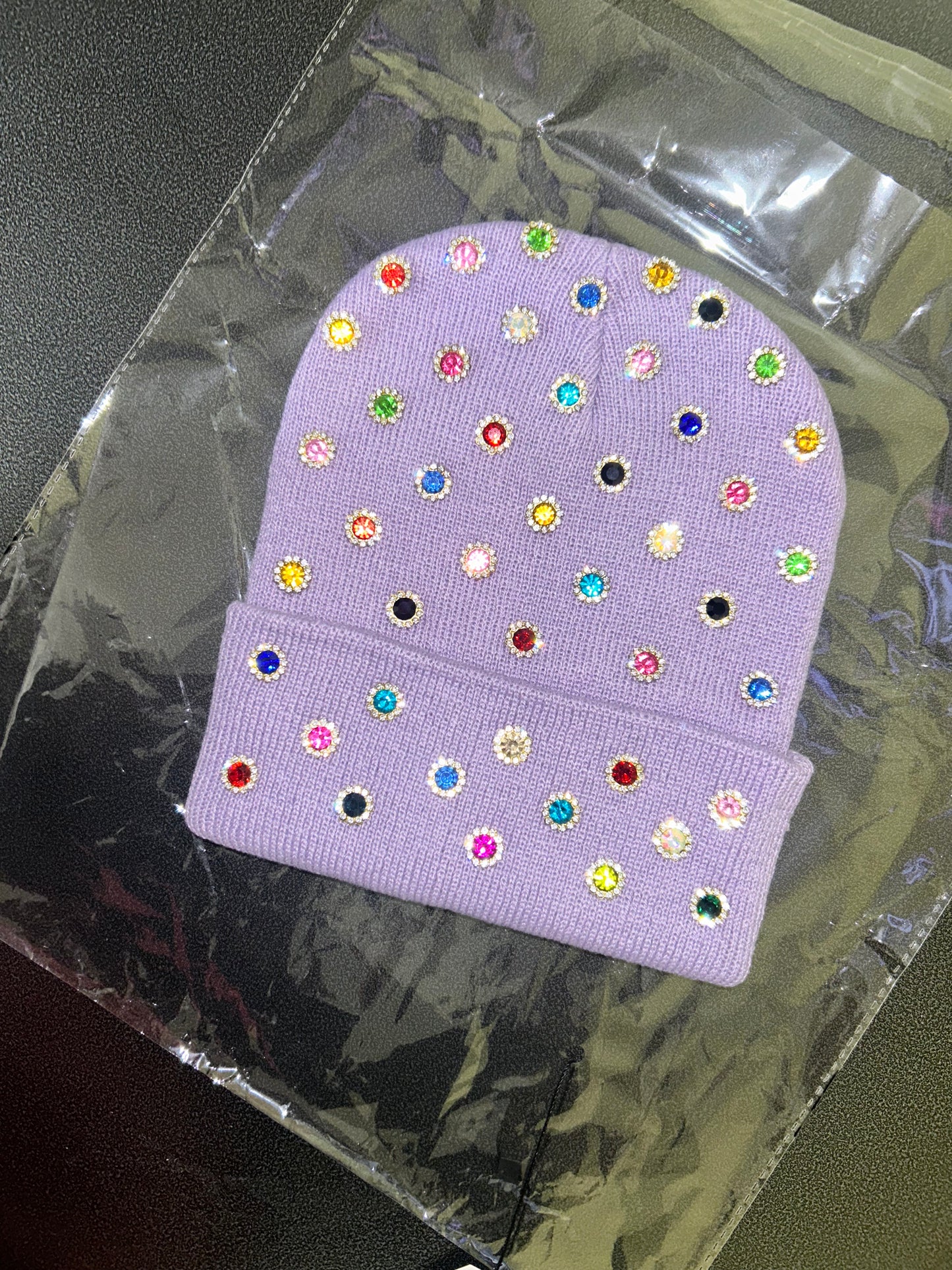 “Amethyst Candy Orbit” Beanie