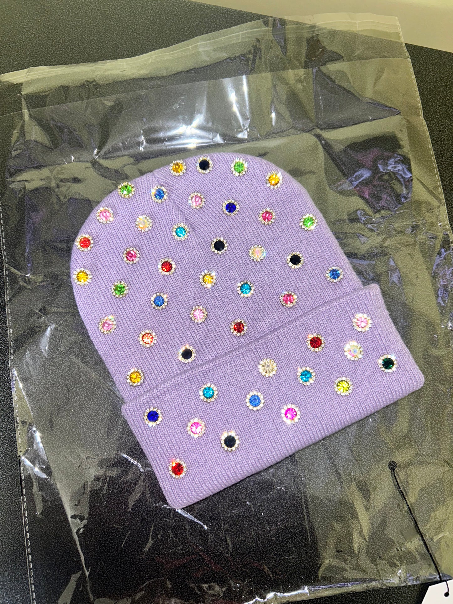 “Amethyst Candy Orbit” Beanie