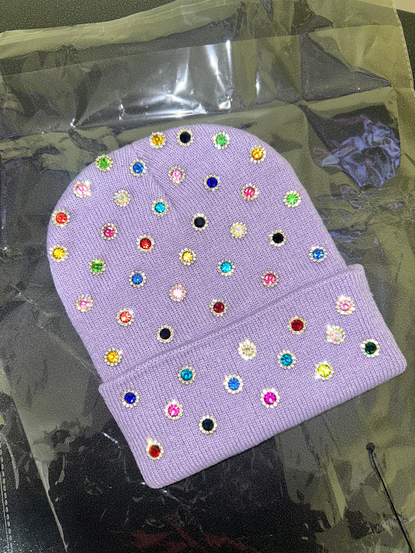 “Amethyst Candy Orbit” Beanie