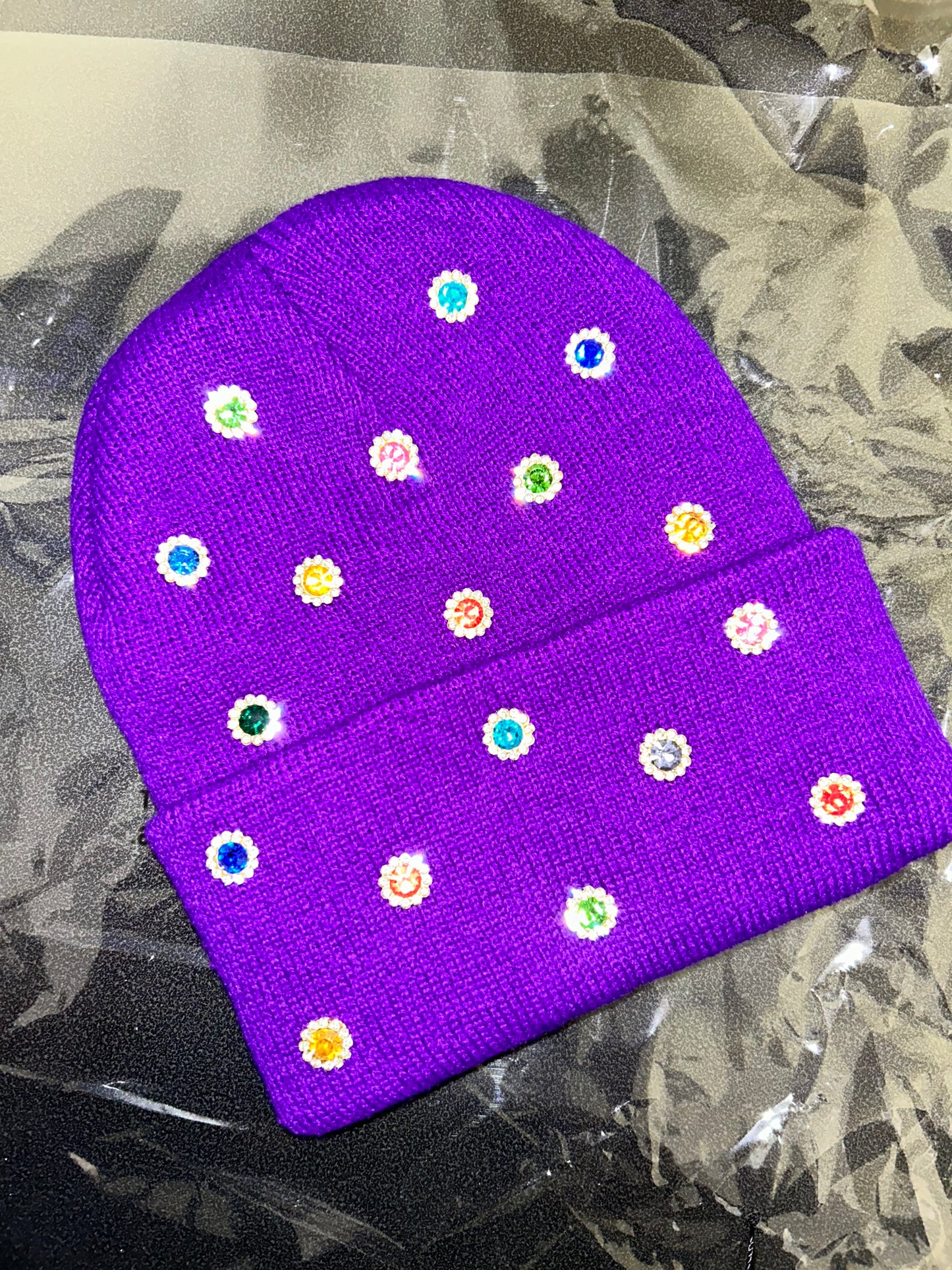 “Purple Candy Storm” Beanie