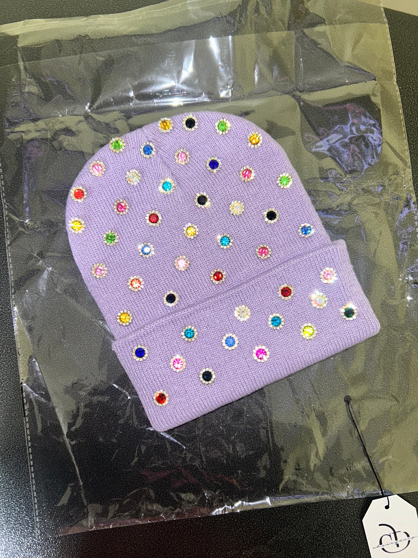 “Amethyst Candy Orbit” Beanie