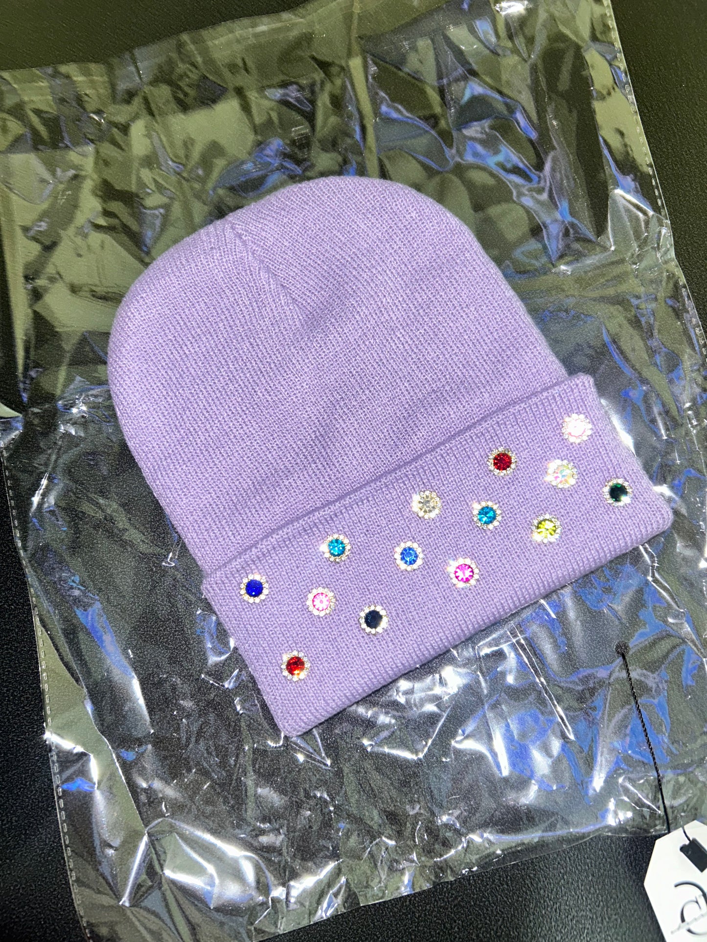 “Cosmic Candy (Grape Orbit)” Beanie - Cuff Only Edition